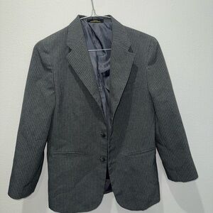 Classic Gray Pinstripe Men's Blazer